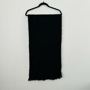 Mohair Montrose Black Wool Scarf